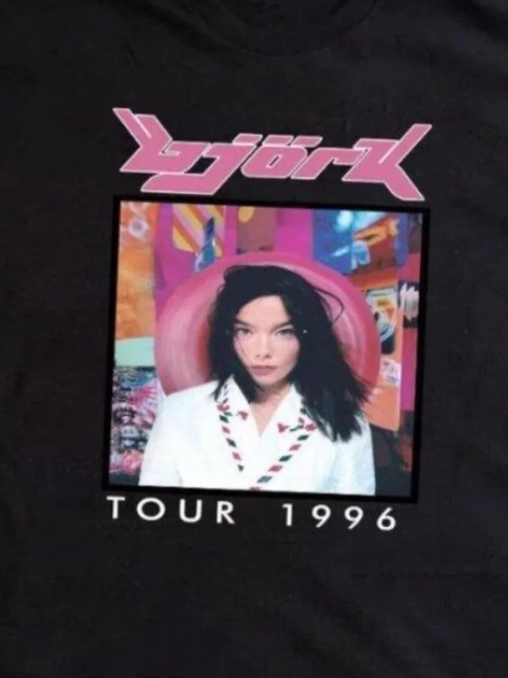 90S Bjork 1996 Post Tour Black Tshirt Unisex T-Shirts 273 - Picture 2 of 5